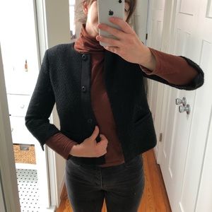 Vince wool blend snap jacket